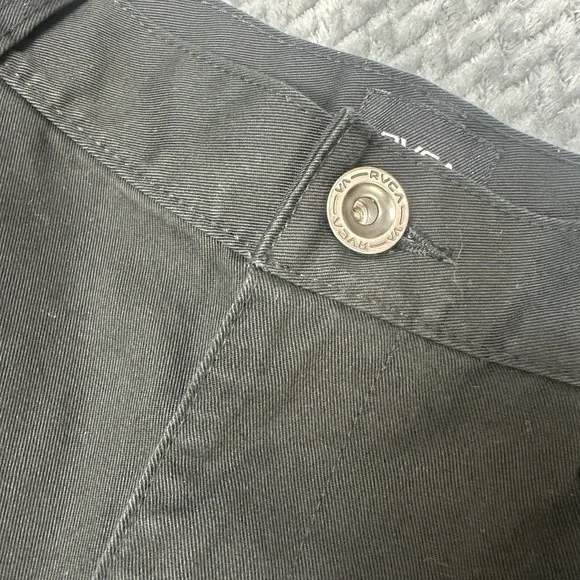 RVCA Men's 29 The Weekend Stretch Chino Short Shorts Black Casual 9in Inseam - Picture 6 of 9